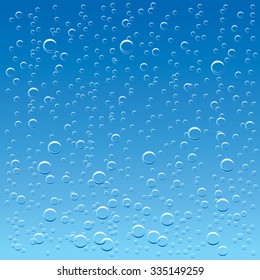 Abstract Water Background With Rising Air Bubbles 