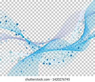 Resumen del fondo del agua con rejilla de transparencia en la parte trasera. Ilustración vectorial.