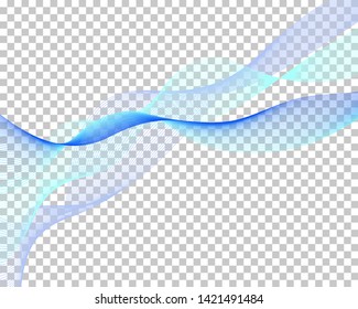 Abstract water background with transparency grid on back. Vector Illustration.