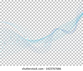 Abstract water background with transparency grid on back. Vector Illustration.