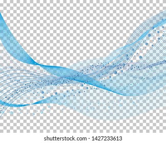 Resumen del fondo del agua con rejilla de transparencia en la parte trasera. Ilustración vectorial.
