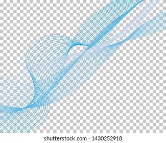 Abstract water background with transparency grid on back. Vector Illustration.