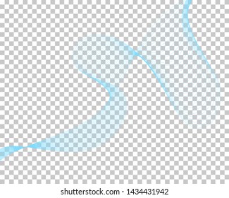 Abstract water background with transparency grid on back. Vector Illustration.