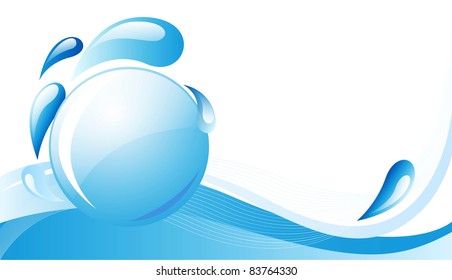Abstract water background (vector illustration)