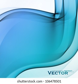 Abstract water background, vector wave illustration eps10