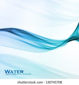 Abstract water background, vector wave illustration eps10