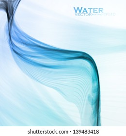 Abstract water background, vector wave illustration eps10