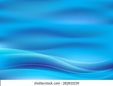 Abstract water background, vector wave illustration