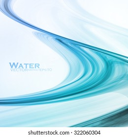 Abstract water background, vector wave illustration eps10