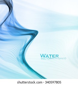Abstract water background, vector wave illustration eps10
