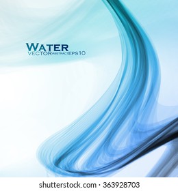 Abstract water background, vector wave illustration eps10
