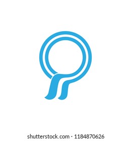 abstract water circle design logo 