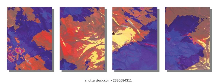 Abstract water color brush background. Set background. Vector design illustration.