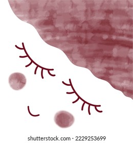 Abstract Water Color Frame and Face