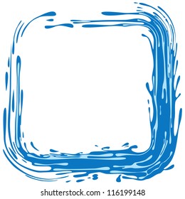 Abstract water color grungy border Vector frame
