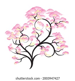 Abstract water color tree design