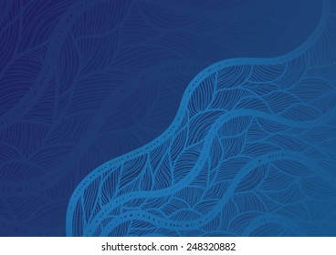 Abstract water drawing vector background. 