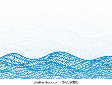 Abstract Water Drawing Vector Background. 