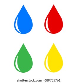 Abstract Water Drop Color Vector Design Icon Clipart