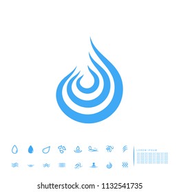 abstract water drop icon