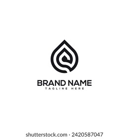 Abstract water drop Logo creative symbol concept.