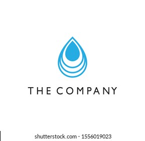 Abstract water drop logo design vector illustration graphic on background