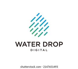 Abstract water drop logo design vector template