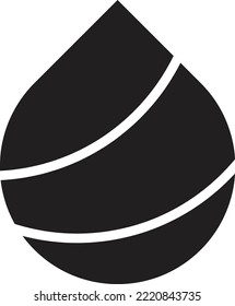 Abstract water drop logo illustration in trendy and minimal style isolated on background