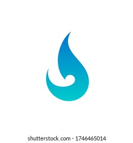 Resumen del logo de la gota de agua, aislado en fondo blanco.
