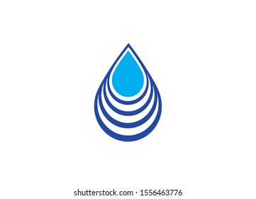 abstract water drop logo sign symbol  on white background, Water drop Logo design  template.