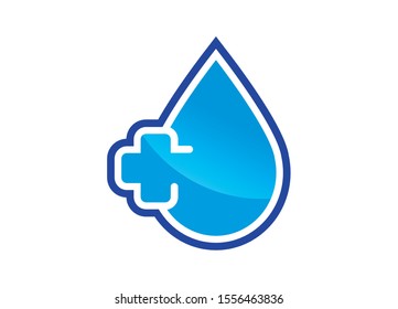 abstract water drop logo sign symbol  on white background, Water drop Logo design  template.