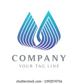 the abstract water drop logo template falls for businesses in the health and environmental fields.