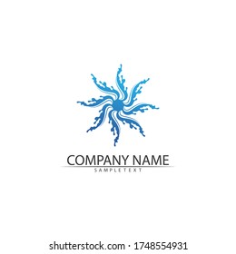 Abstract Water drop Logo Template vector illustration design