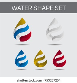 abstract water drop shape logo template with modern concept and trendy style design vector eps 10