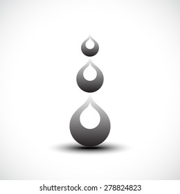 Abstract water drop. Vector creative concept.