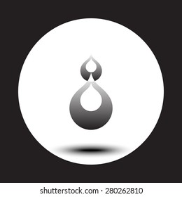Abstract water drop. Vector creative concept.
