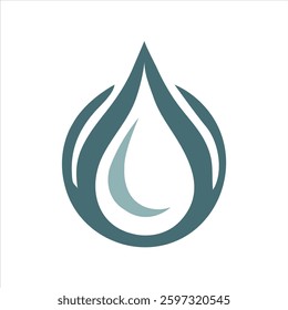 Abstract Water Drop Vector Logo