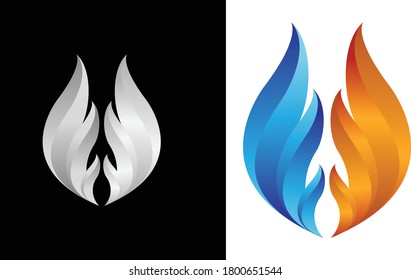 Abstract Water droplets logo design