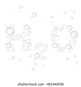 Abstract water drops, isolated on white