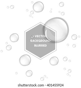 Abstract water drops, isolated on white