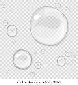 Abstract water drops, isolated on white