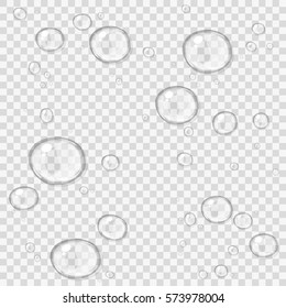 Abstract water drops, isolated on white