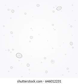 Abstract water drops, isolated on white