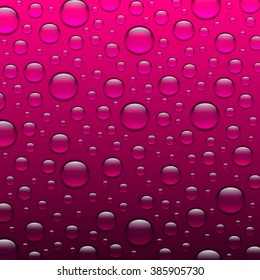 Abstract water drops on glass, Bright color design, Vector background.