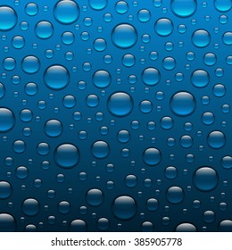 Abstract water drops on glass, Bright color design, Vector background.