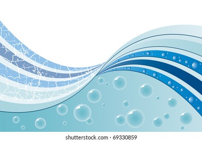 abstract water and dry cracked background