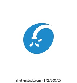 abstract water faucet simple round symbol logo vector