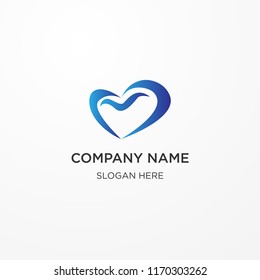 abstract water flow logo template use for business brand or identity