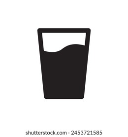 Abstract Water Glass Flat Illustration