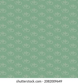 Resumen de dibujo de ilustraciones vectoriales de papel pintado verde sin soldadura de lirios de agua 